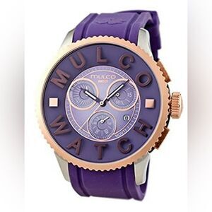 MULCo Unisex timepiece Mwatch 3D Collection A Purple Silicone Quartz Watch